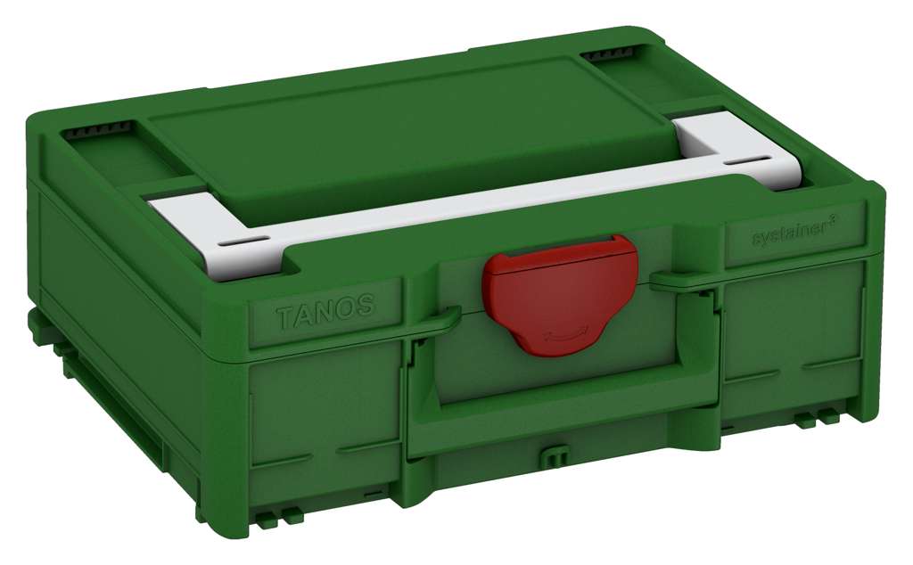 Systainer³ M 137, Emerald Green with Light Grey lid handle and Carmine Red catches