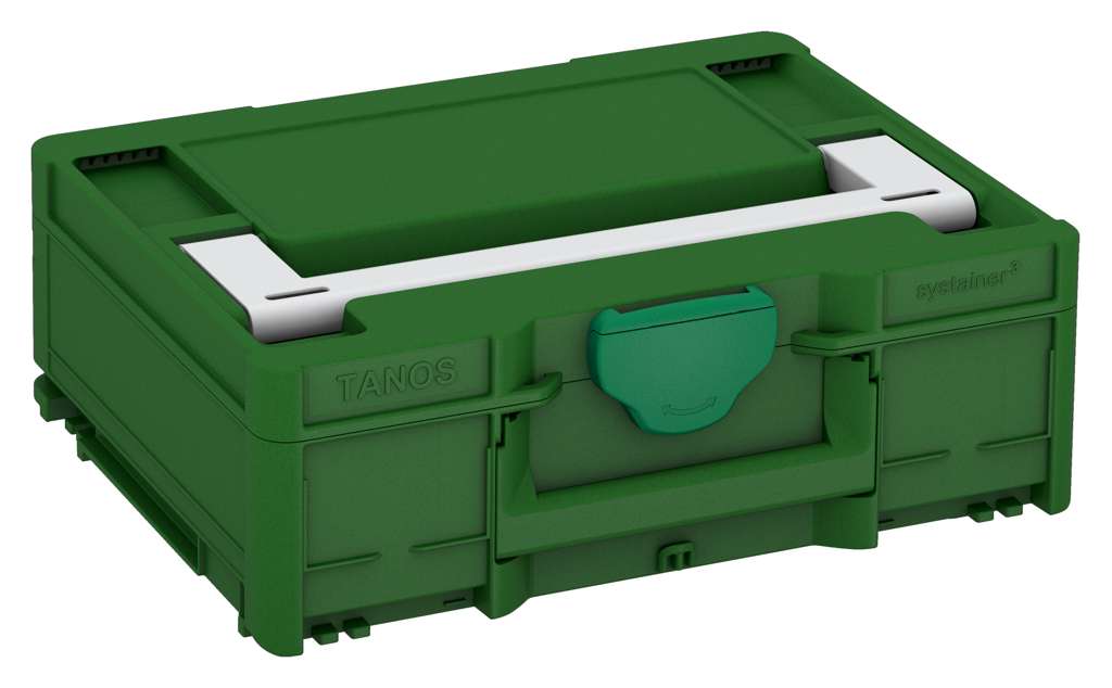 Systainer³ M 137, Emerald Green with Light Grey lid handle and Signal Green catches