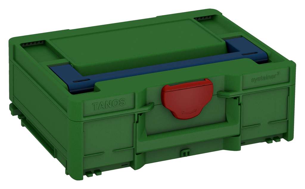 Systainer³ M 137, Emerald Green with Sapphire Blue lid handle and Carmine Red catches