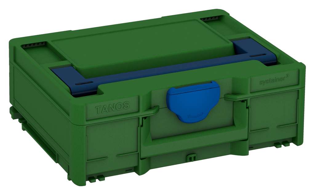 Systainer³ M 137, Emerald Green with Sapphire Blue lid handle and Signal Blue catches