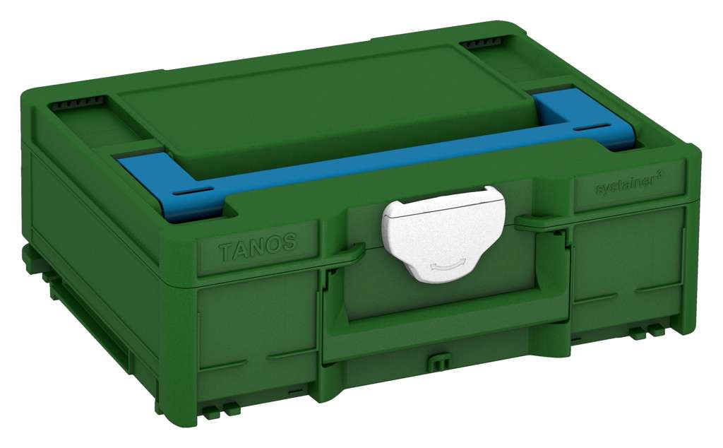 Systainer³ M 137, Emerald Green with Sky Blue lid handle and White catches
