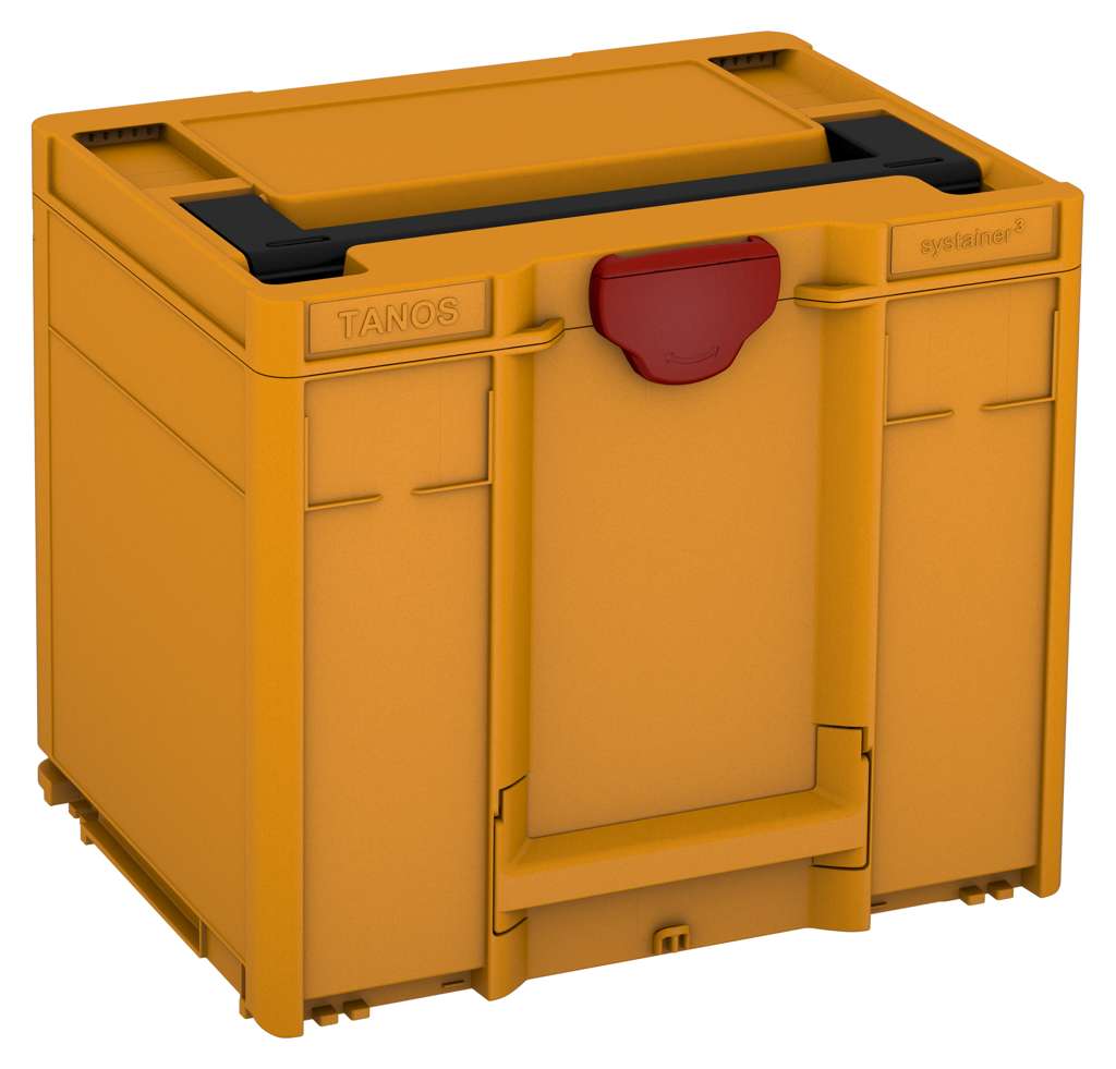 Systainer³ M 337, Daffodil Yellow with Black lid handle and Carmine Red catches