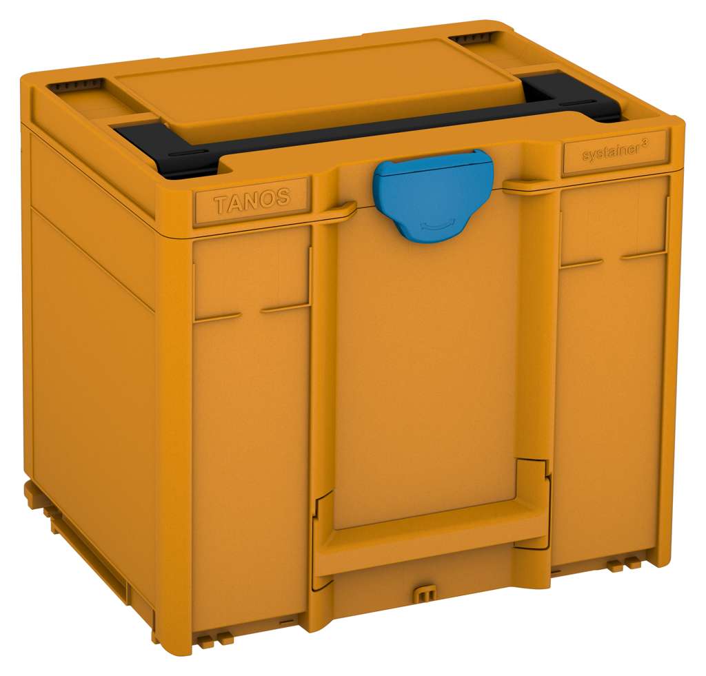Systainer³ M 337, Daffodil Yellow with Black lid handle and Sky Blue catches