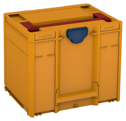 Systainer³ M 337, Daffodil Yellow with Carmine Red lid handle and Sapphire Blue catches