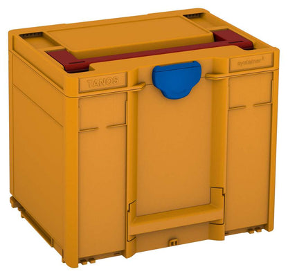 Systainer³ M 337, Daffodil Yellow with Carmine Red lid handle and Signal Blue catches