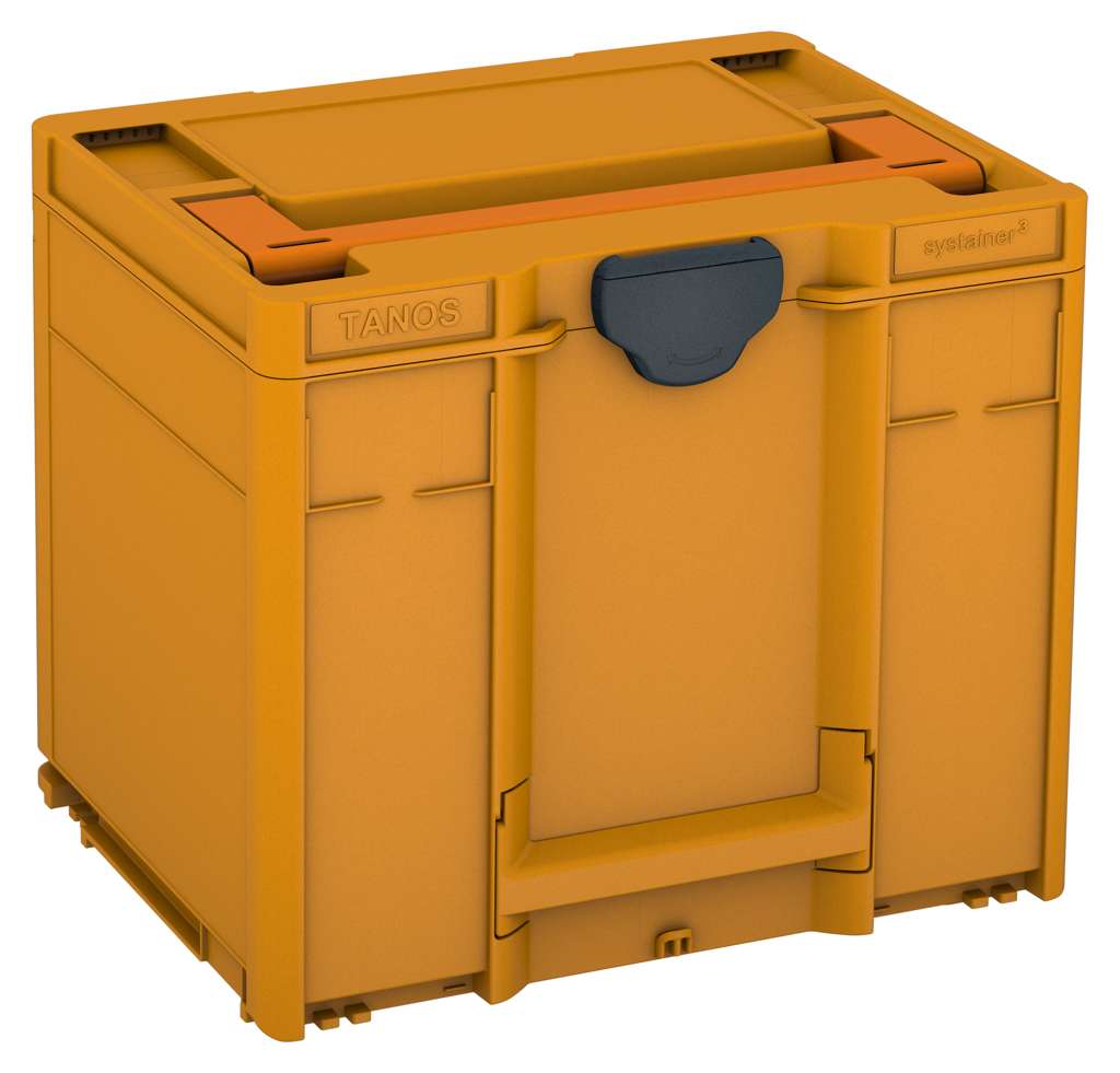 Systainer³ M 337, Daffodil Yellow with Deep Orange lid handle and Anthracite catches