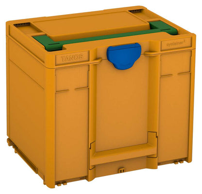 Systainer³ M 337, Daffodil Yellow with Emerald Green lid handle and Signal Blue catches