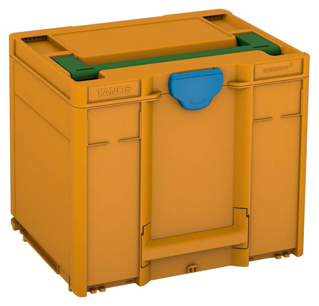 Systainer³ M 337, Daffodil Yellow with Emerald Green lid handle and Sky Blue catches