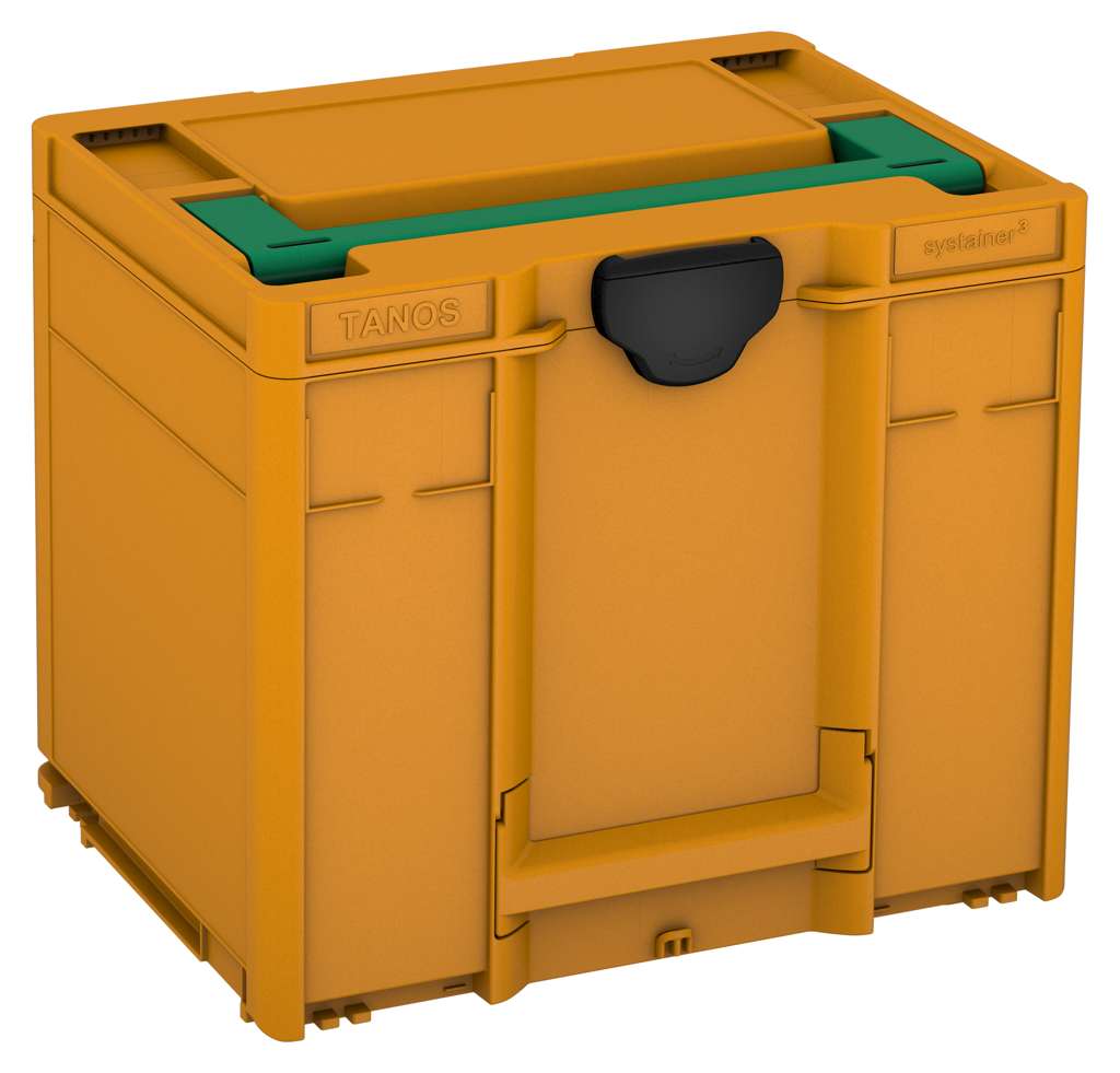 Systainer³ M 337, Daffodil Yellow with Signal Green lid handle and Black catches
