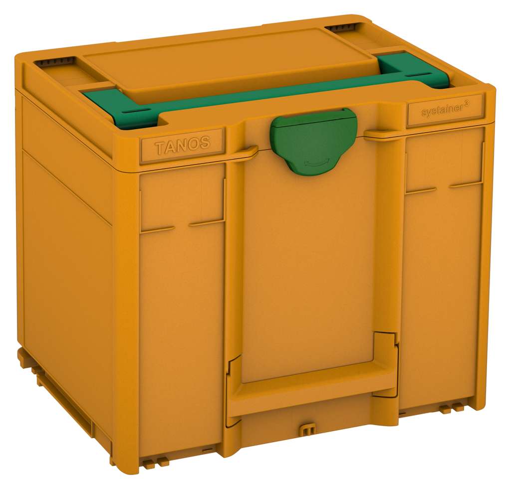 Systainer³ M 337, Daffodil Yellow with Signal Green lid handle and Emerald Green catches