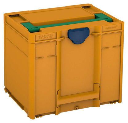 Systainer³ M 337, Daffodil Yellow with Signal Green lid handle and Sapphire Blue catches