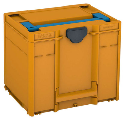 Systainer³ M 337, Daffodil Yellow with Sky Blue lid handle and Anthracite catches