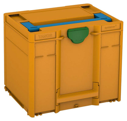 Systainer³ M 337, Daffodil Yellow with Sky Blue lid handle and Emerald Green catches