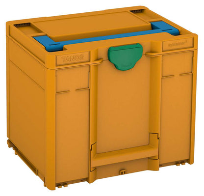 Systainer³ M 337, Daffodil Yellow with Sky Blue lid handle and Signal Green catches