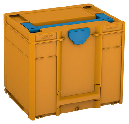 Systainer³ M 337, Daffodil Yellow with Sky Blue lid handle and Sky Blue catches