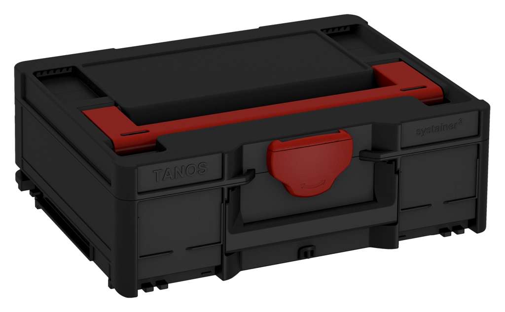 Systainer³ M 137, Black with Carmine Red lid handle and Carmine Red catches