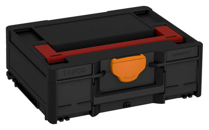Systainer³ M 137, Black with Carmine Red lid handle and Deep Orange catches