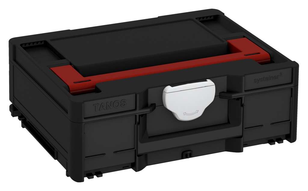 Systainer³ M 137, Black with Carmine Red lid handle and Light Grey catches