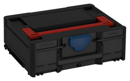 Systainer³ M 137, Black with Carmine Red lid handle and Sapphire Blue catches