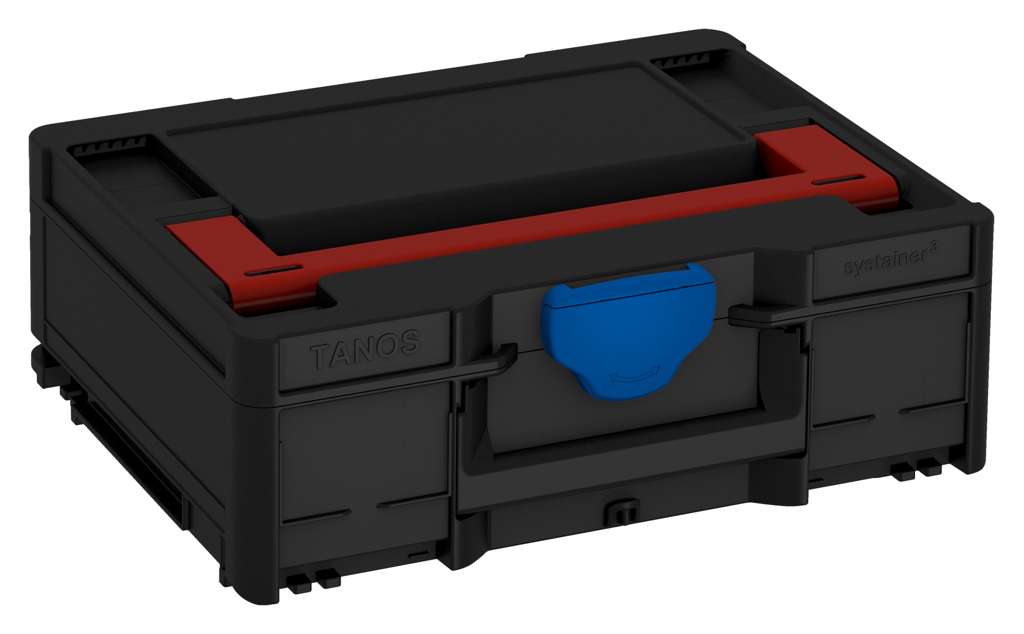 Systainer³ M 137, Black with Carmine Red lid handle and Signal Blue catches