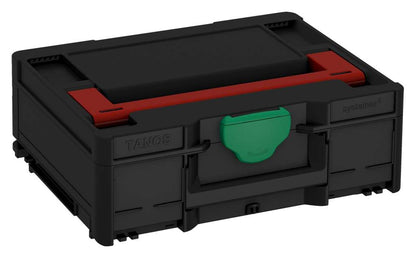 Systainer³ M 137, Black with Carmine Red lid handle and Signal Green catches