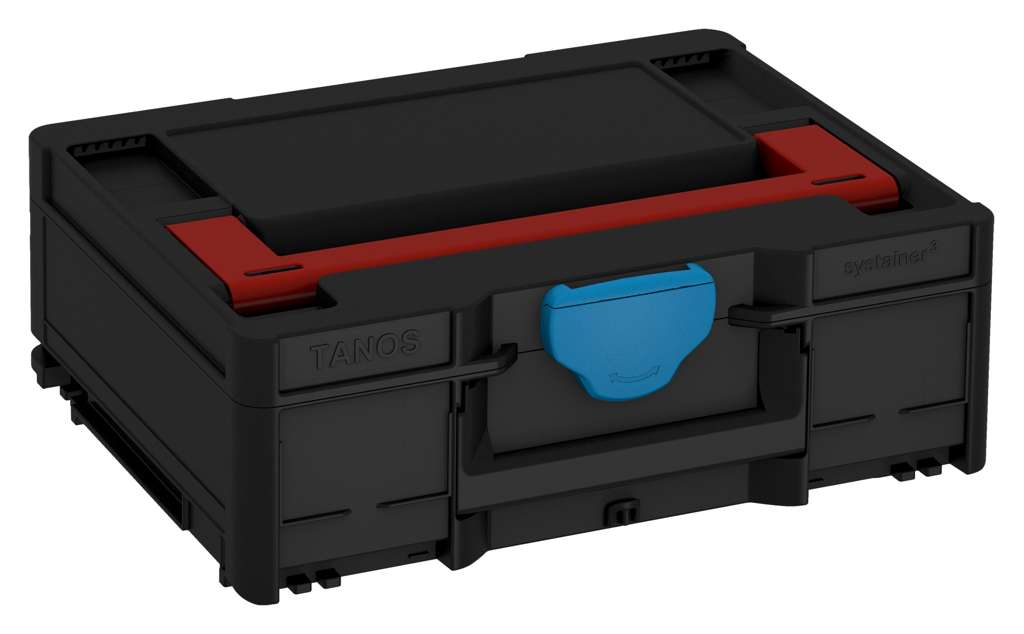 Systainer³ M 137, Black with Carmine Red lid handle and Sky Blue catches