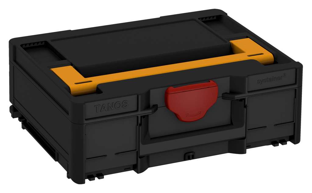 Systainer³ M 137, Black with Daffodil Yellow lid handle and Carmine Red catches