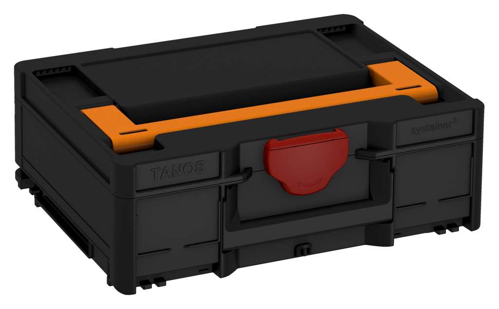 Systainer³ M 137, Black with Deep Orange lid handle and Carmine Red catches