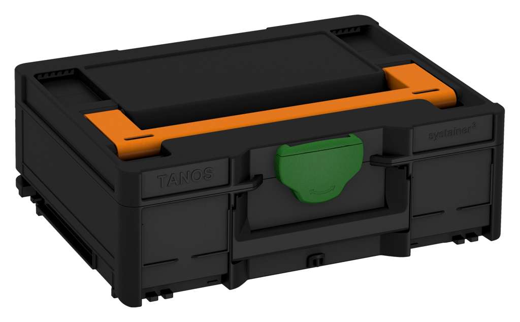 Systainer³ M 137, Black with Deep Orange lid handle and Emerald Green catches