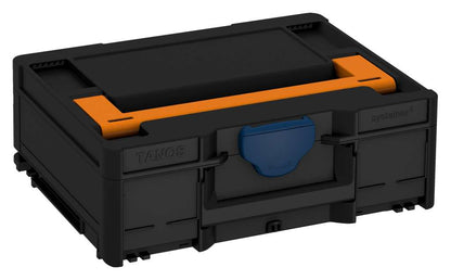 Systainer³ M 137, Black with Deep Orange lid handle and Sapphire Blue catches
