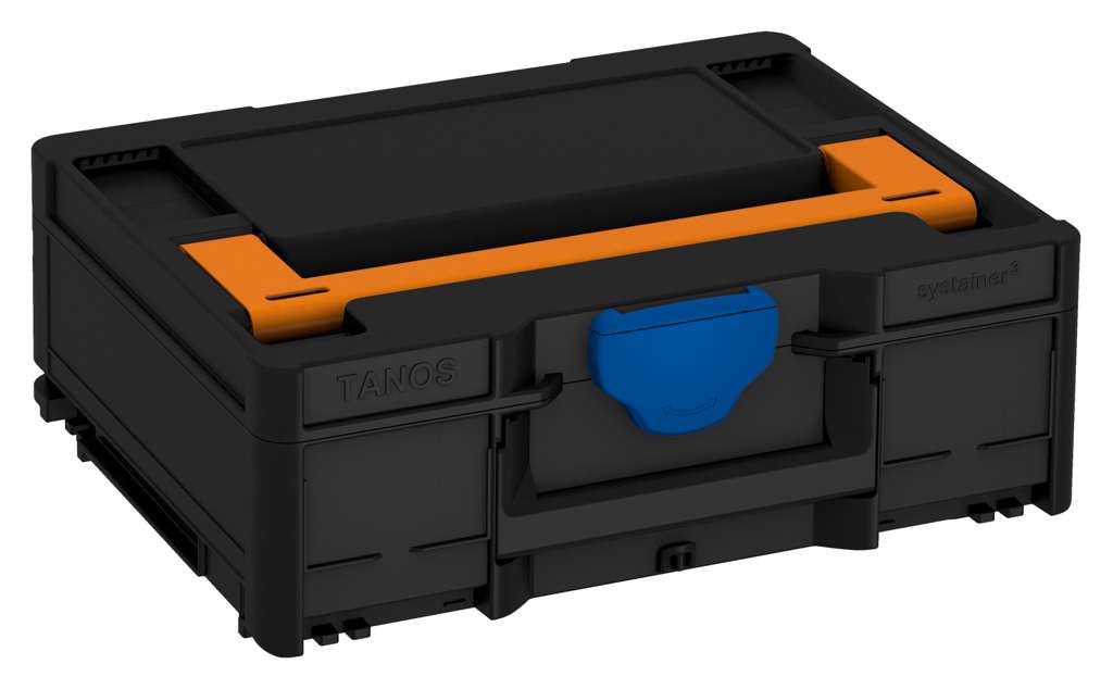 Systainer³ M 137, Black with Deep Orange lid handle and Signal Blue catches