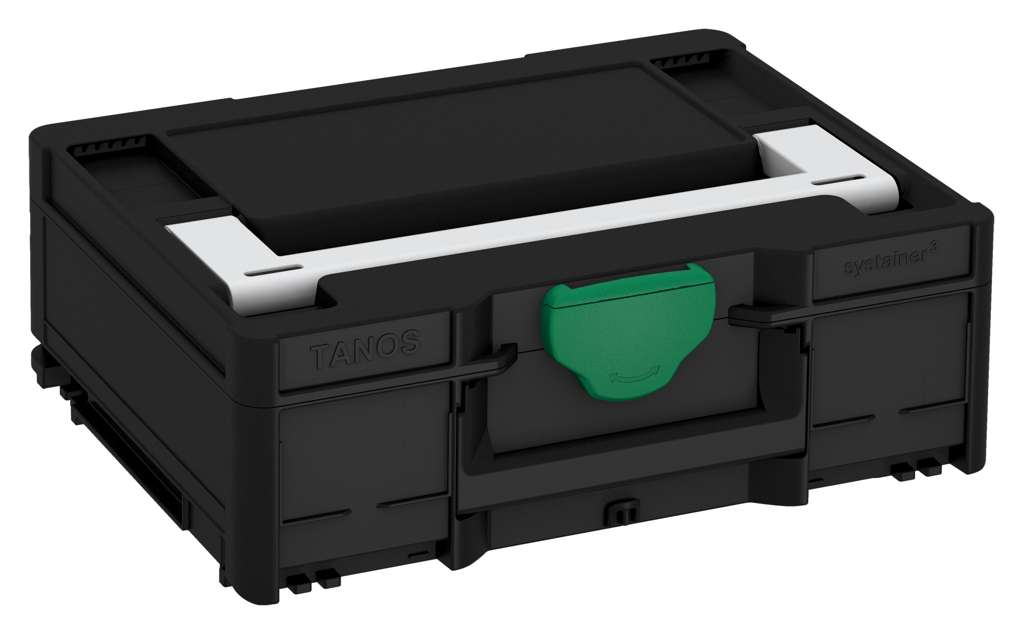 Systainer³ M 137, Black with Light Grey lid handle and Signal Green catches