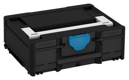 Systainer³ M 137, Black with Light Grey lid handle and Sky Blue catches