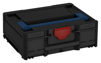 Systainer³ M 137, Black with Sapphire Blue lid handle and Carmine Red catches