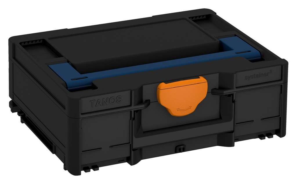 Systainer³ M 137, Black with Sapphire Blue lid handle and Deep Orange catches