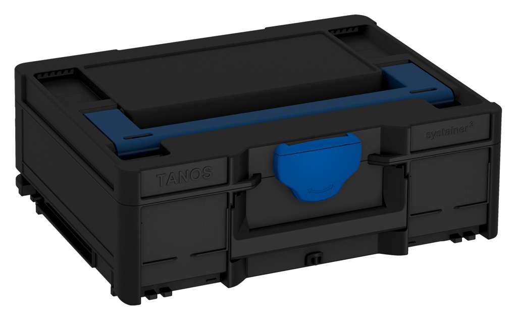 Systainer³ M 137, Black with Sapphire Blue lid handle and Signal Blue catches