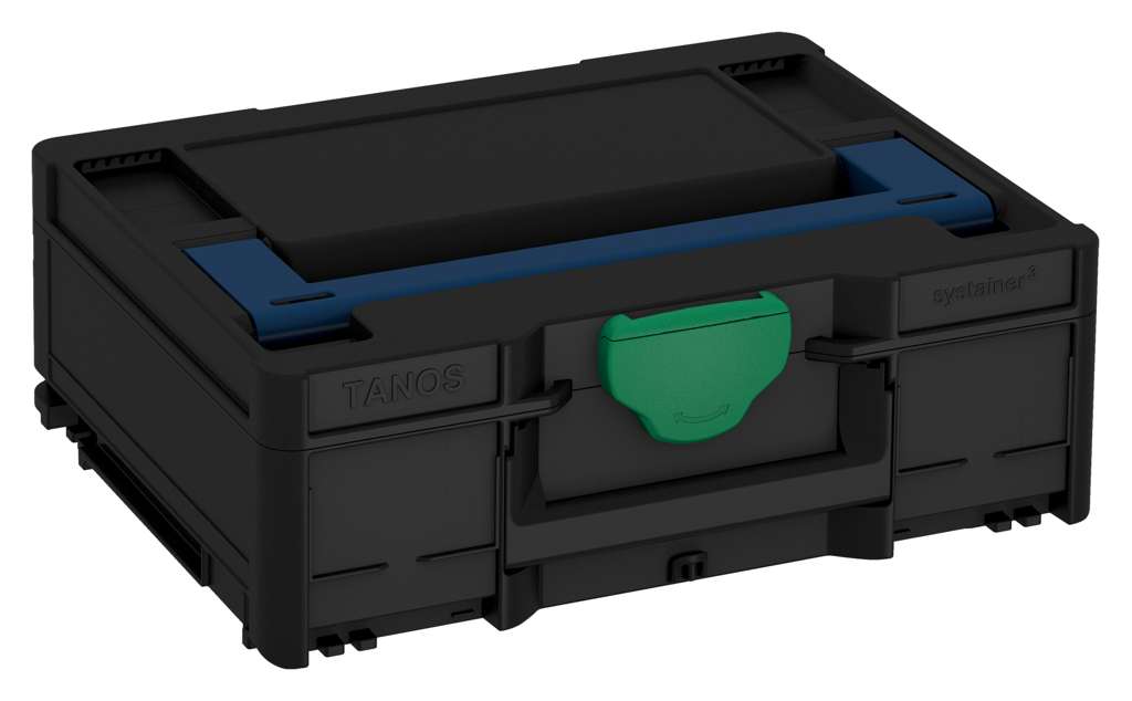 Systainer³ M 137, Black with Sapphire Blue lid handle and Signal Green catches