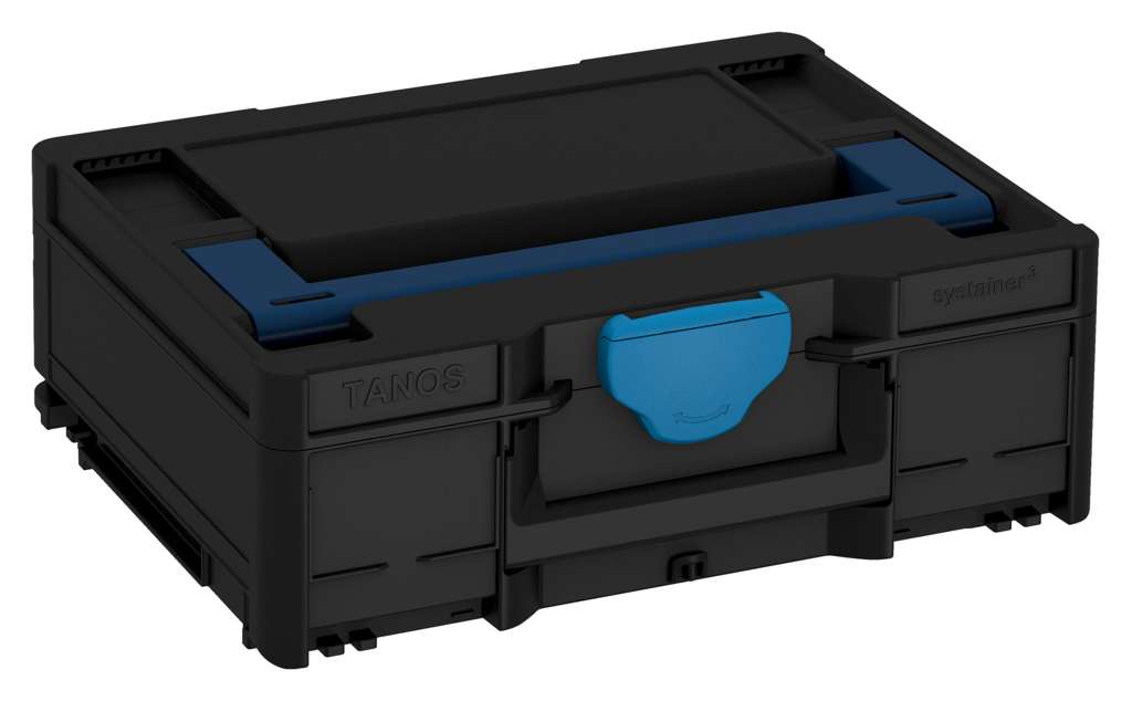Systainer³ M 137, Black with Sapphire Blue lid handle and Sky Blue catches
