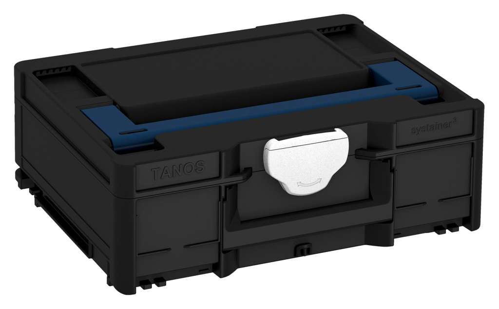 Systainer³ M 137, Black with Sapphire Blue lid handle and White catches