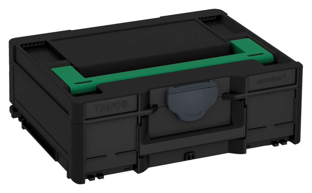 Systainer³ M 137, Black with Signal Green lid handle and Anthracite catches