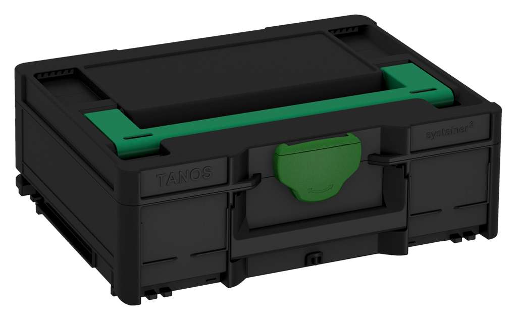 Systainer³ M 137, Black with Signal Green lid handle and Emerald Green catches