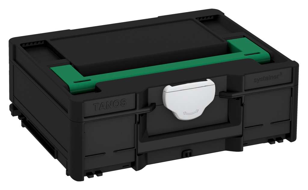 Systainer³ M 137, Black with Signal Green lid handle and Light Grey catches