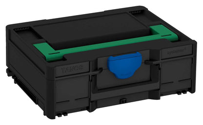 Systainer³ M 137, Black with Signal Green lid handle and Signal Blue catches