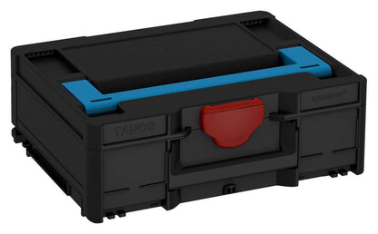 Systainer³ M 137, Black with Sky Blue lid handle and Carmine Red catches
