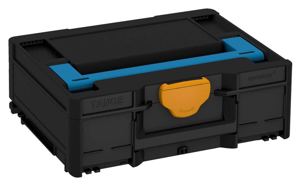 Systainer³ M 137, Black with Sky Blue lid handle and Daffodil Yellow catches