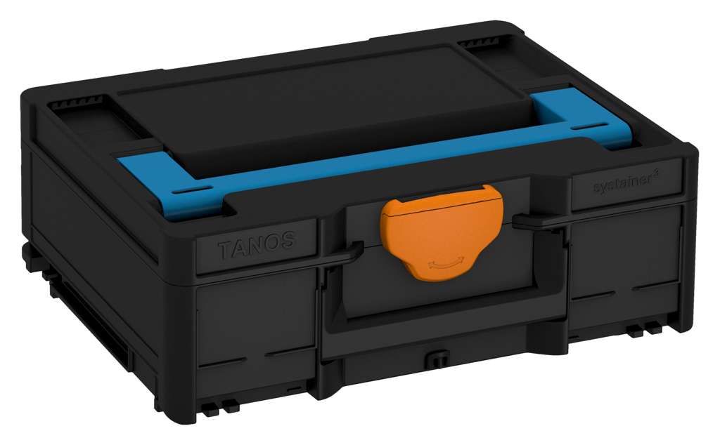 Systainer³ M 137, Black with Sky Blue lid handle and Deep Orange catches