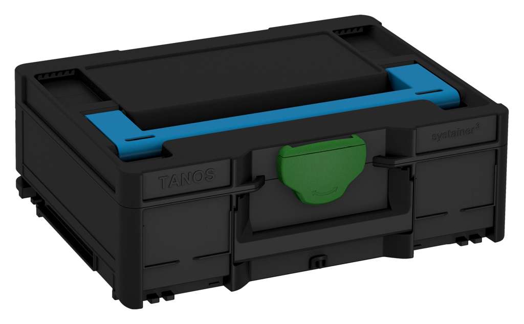 Systainer³ M 137, Black with Sky Blue lid handle and Emerald Green catches