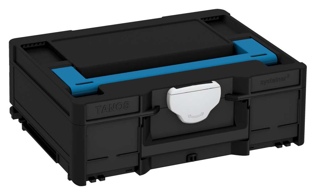 Systainer³ M 137, Black with Sky Blue lid handle and Light Grey catches