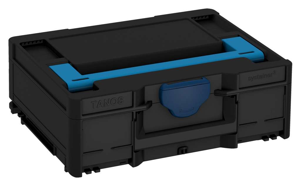 Systainer³ M 137, Black with Sky Blue lid handle and Sapphire Blue catches