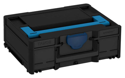 Systainer³ M 137, Black with Sky Blue lid handle and Sapphire Blue catches